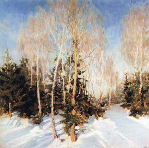 Сочинение по картине Грабаря Зимний пейзаж, 6 класс (описание)