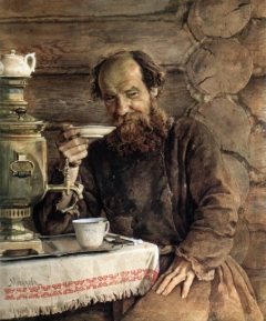 Сочинение по картине Морозова (Коваленко) За чаепитием (описание)