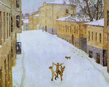 Сочинение по картине Попова Первый снег 7 класс (описание)