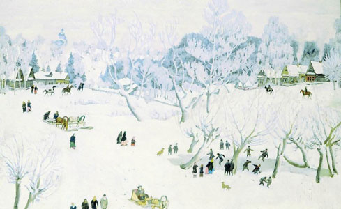 Сочинение по картине Юона Волшебница зима 4 класс (описание)